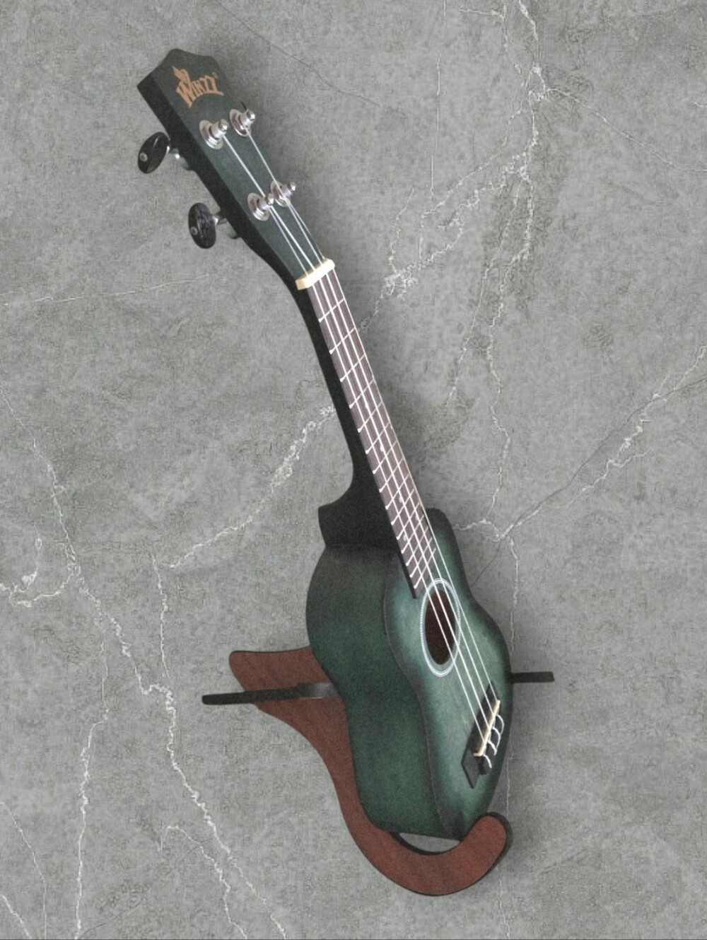 21" Winzz Green Soprano Ukulele With Stand